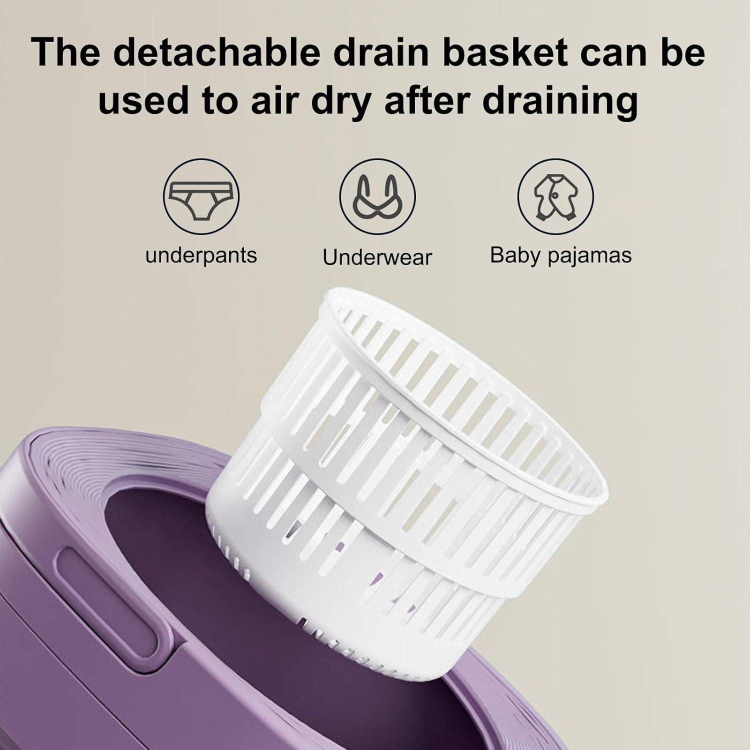 Mini machine à laver pliable - 8L - compacte avec sèche-linge, idéale camping