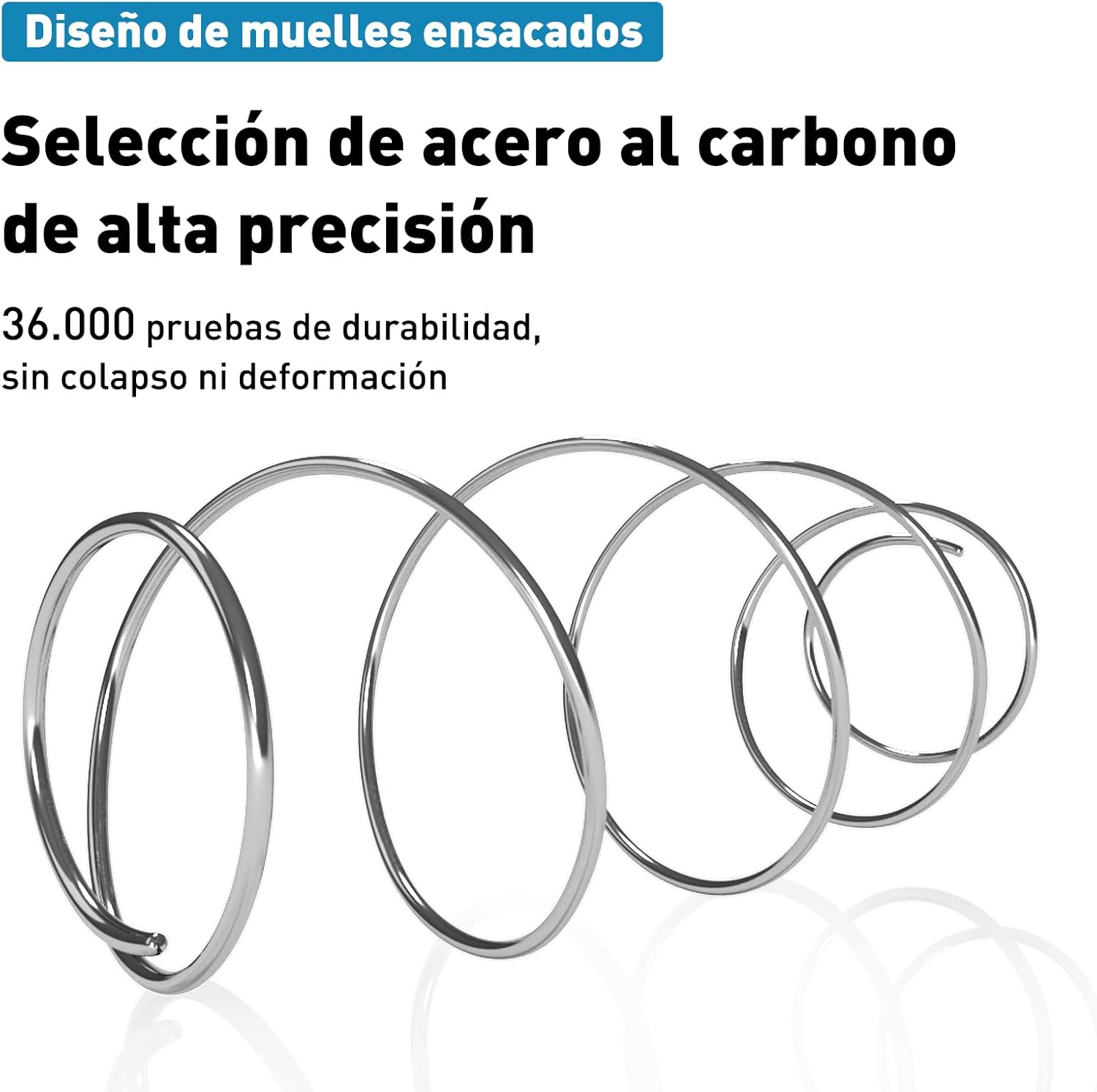 Matelas - 140x200 cm, 10 couches, ressorts ensachés, 7 zones, réversible