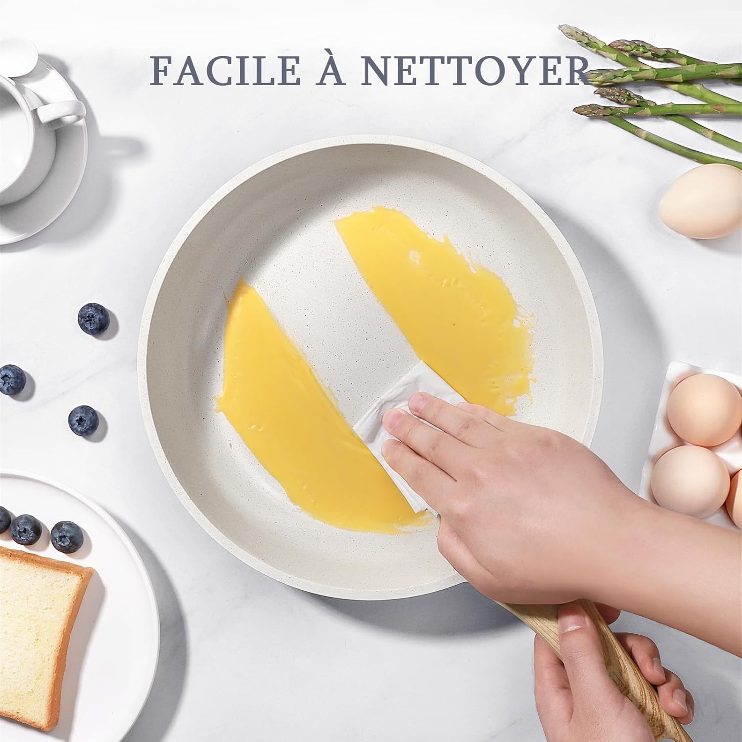 GiPP - Poêle à frire granit 30cm - antiadhésive, induction, sans PFAS