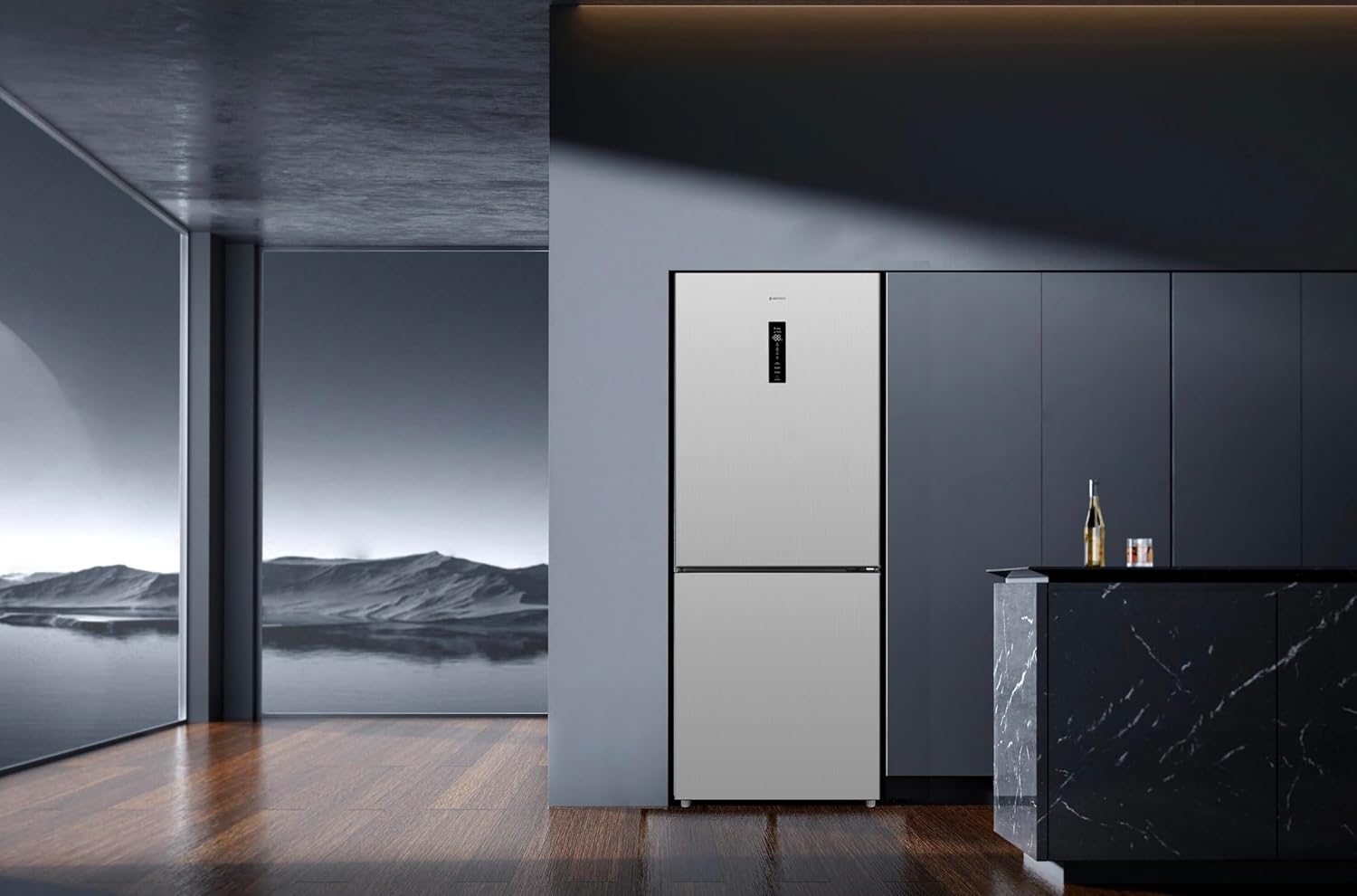 GEDTECH - combiné grande largeur 70cm, 417L, No Frost, inox - GCB417NFIX