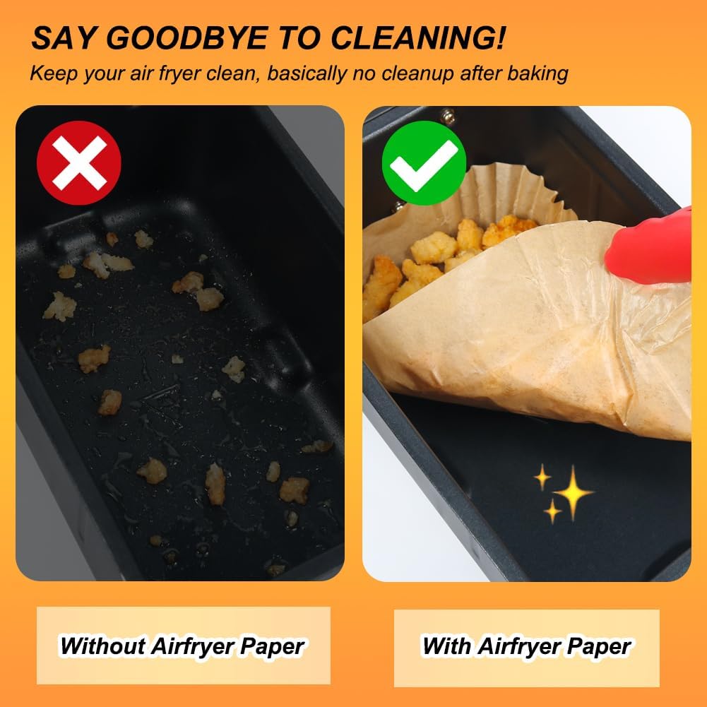 BYKITCHEN - Papier cuisson air fryer - 9,5L - 120 pièces, accessoires compatibles XL SL400EU