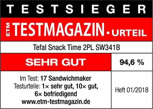 Tefal - Snack Time SW341B - compact - gaufres, sandwiches, 700W