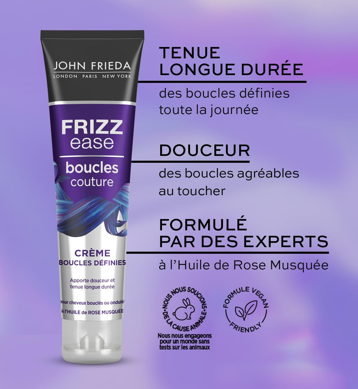 John Frieda - Frizz Ease Crème Boucles Définies - 150ml - anti-frisottis, définition des boucles