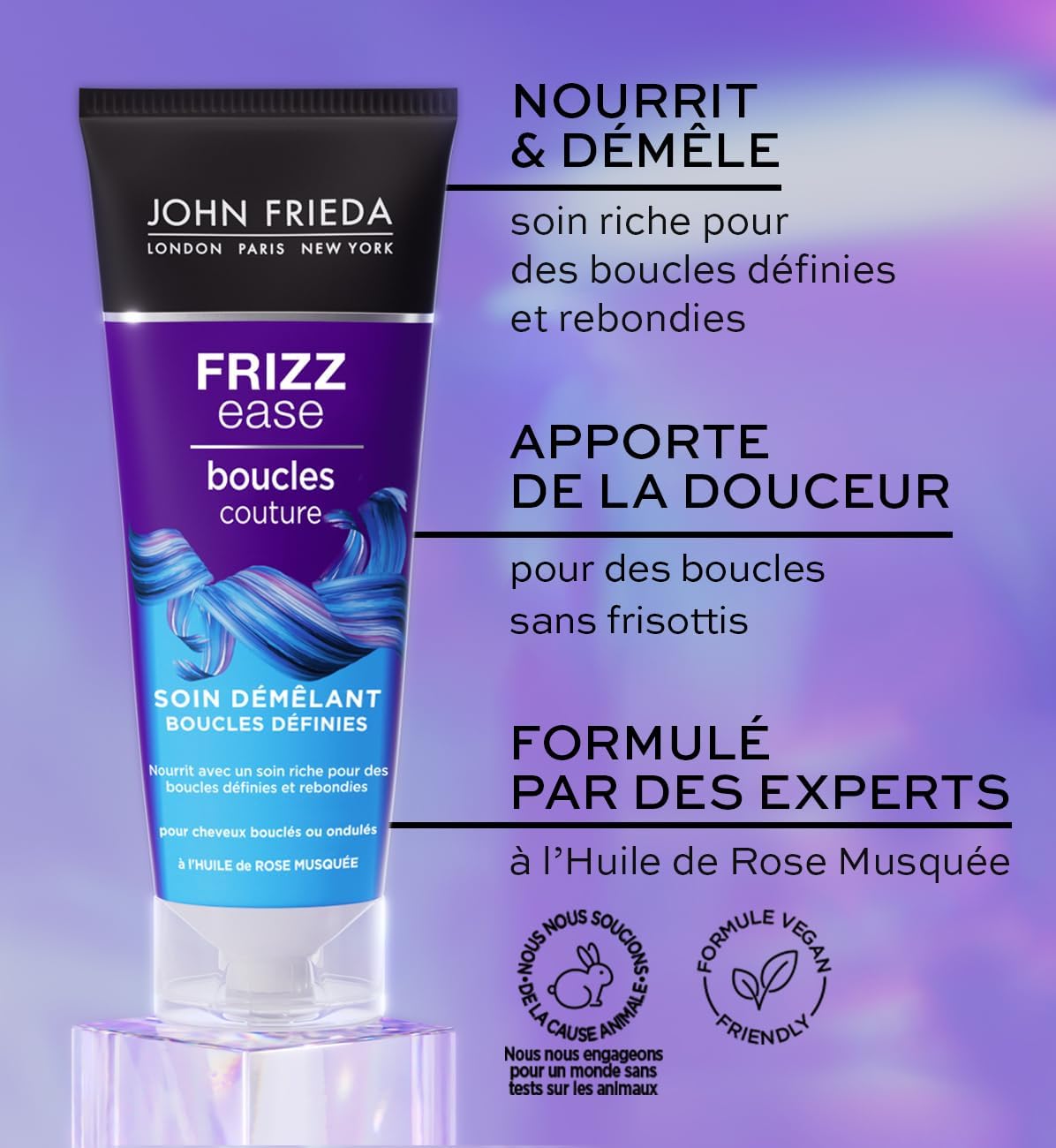 John Frieda - Frizz Ease Boucles Couture - 250ml x2 - soin démêlant anti-frisottis