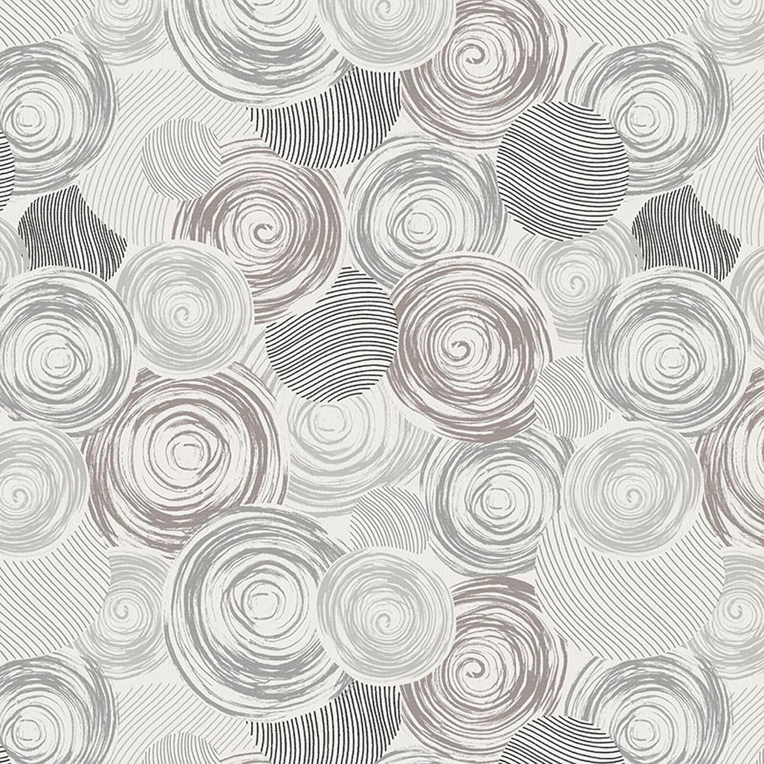 Nappe en toile cirée - Circle Gris - 200x140 cm - Anti-taches, imperméable