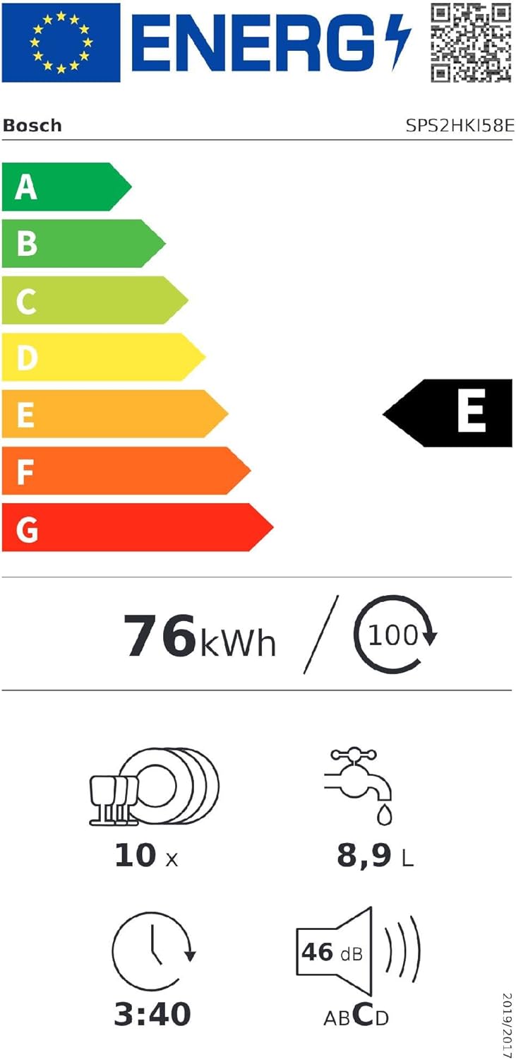 Bosch - lave-vaisselle Série 2 - 45 cm - 10 couverts, Home Connect, inox, SPS2HKI58E