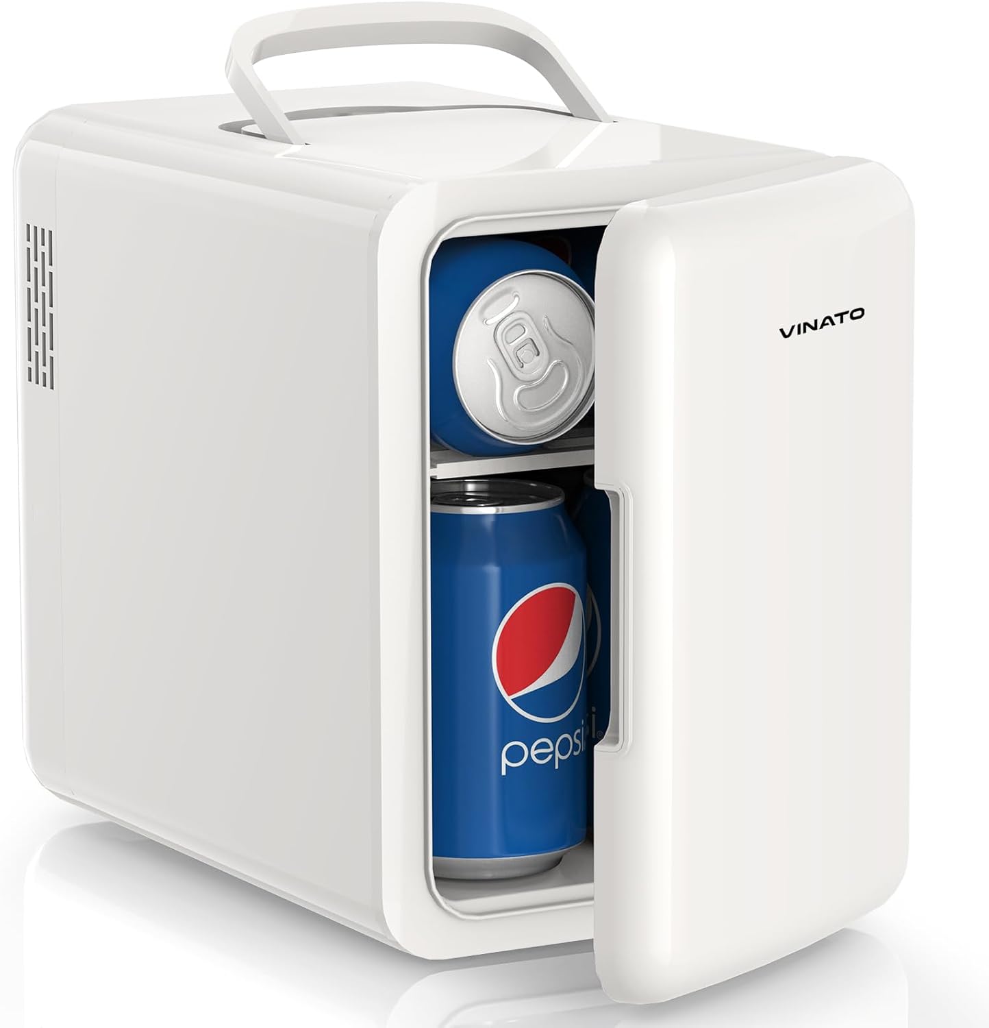 VINATO - Mini réfrigérateur 6L - refroidit et chauffe, portable, blanc