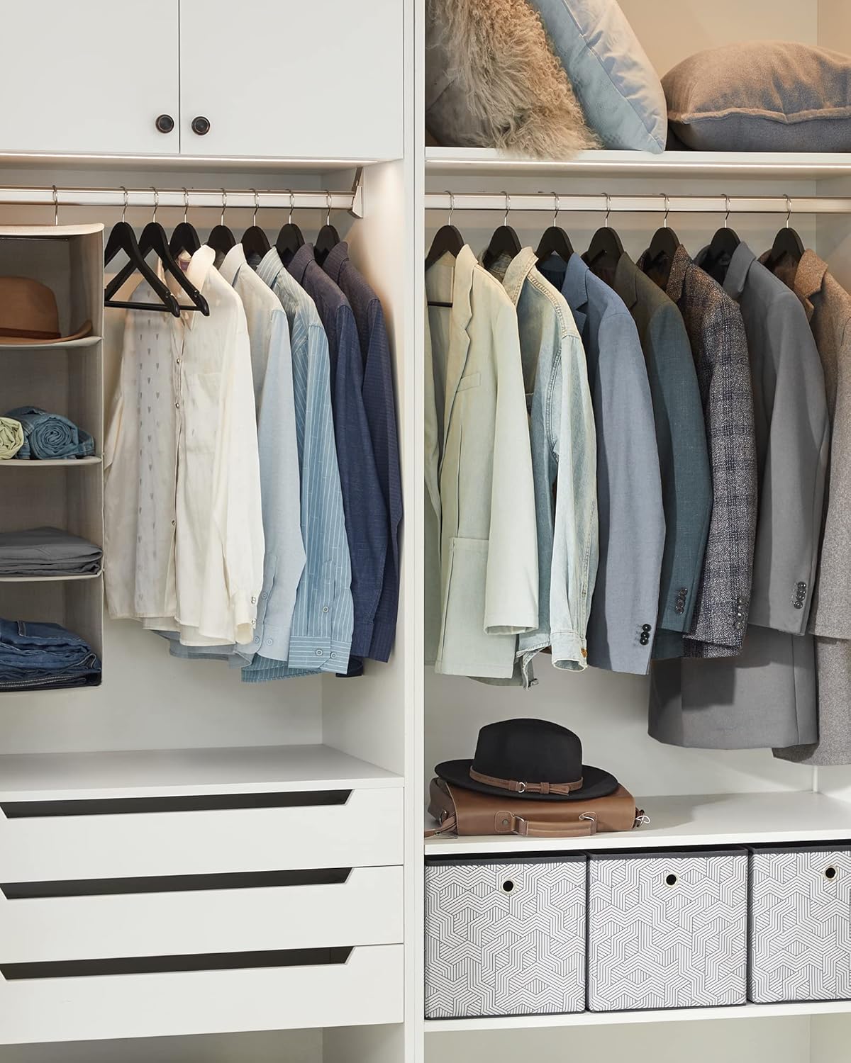 SONGMICS - cintres bois, lot de 20, antiglisse, pivotant, CRW02B-20