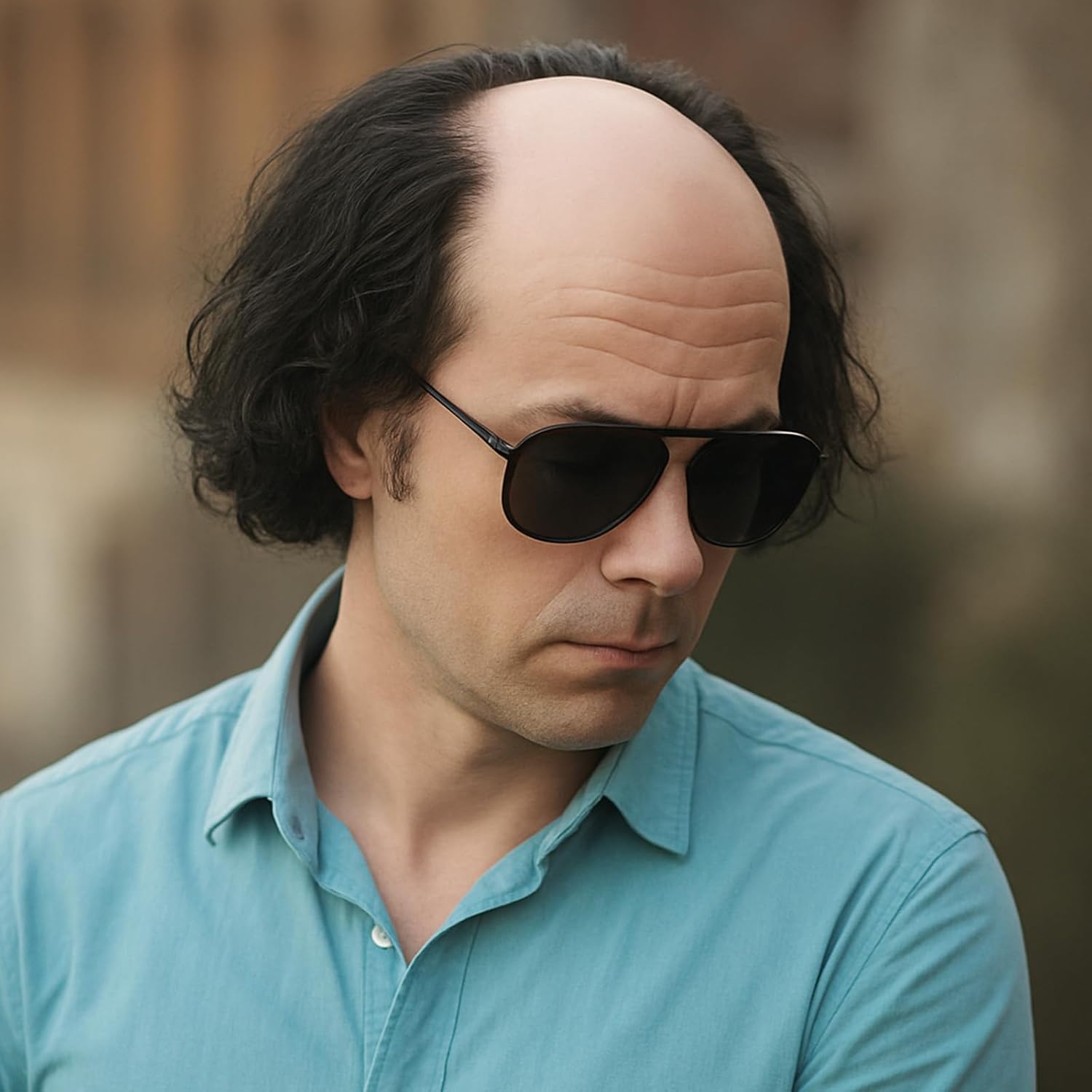 Perruque chauve adulte - accessoire cosplay/halloween - taille unique - idéal médecin, professeur, sorcier - AYNKH