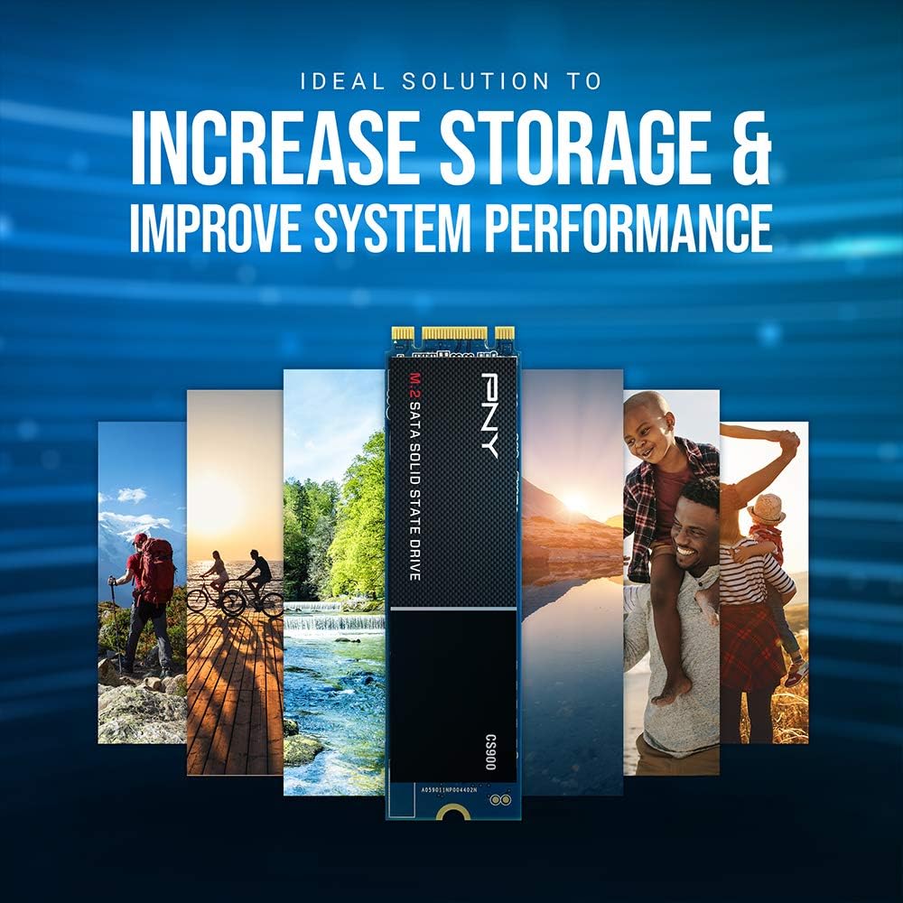 PNY - SSD CS900 - M.2 500Go - 550Mo/s lecture, 500Mo/s écriture - CS900