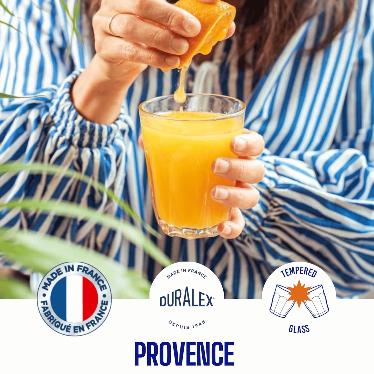 Duralex - Provence 6 verres 25cl transparents résistants 511840V44