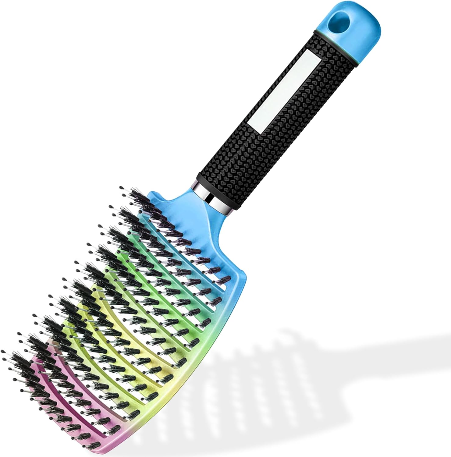 Brosse à cheveux - Démêlante sanglier nylon - anti-casse, anti-statique, tous types, adultes et enfants