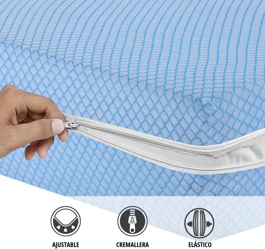 Degrees Home - Teide - 160 cm - housse matelas zippée, anti-acariens, respirante