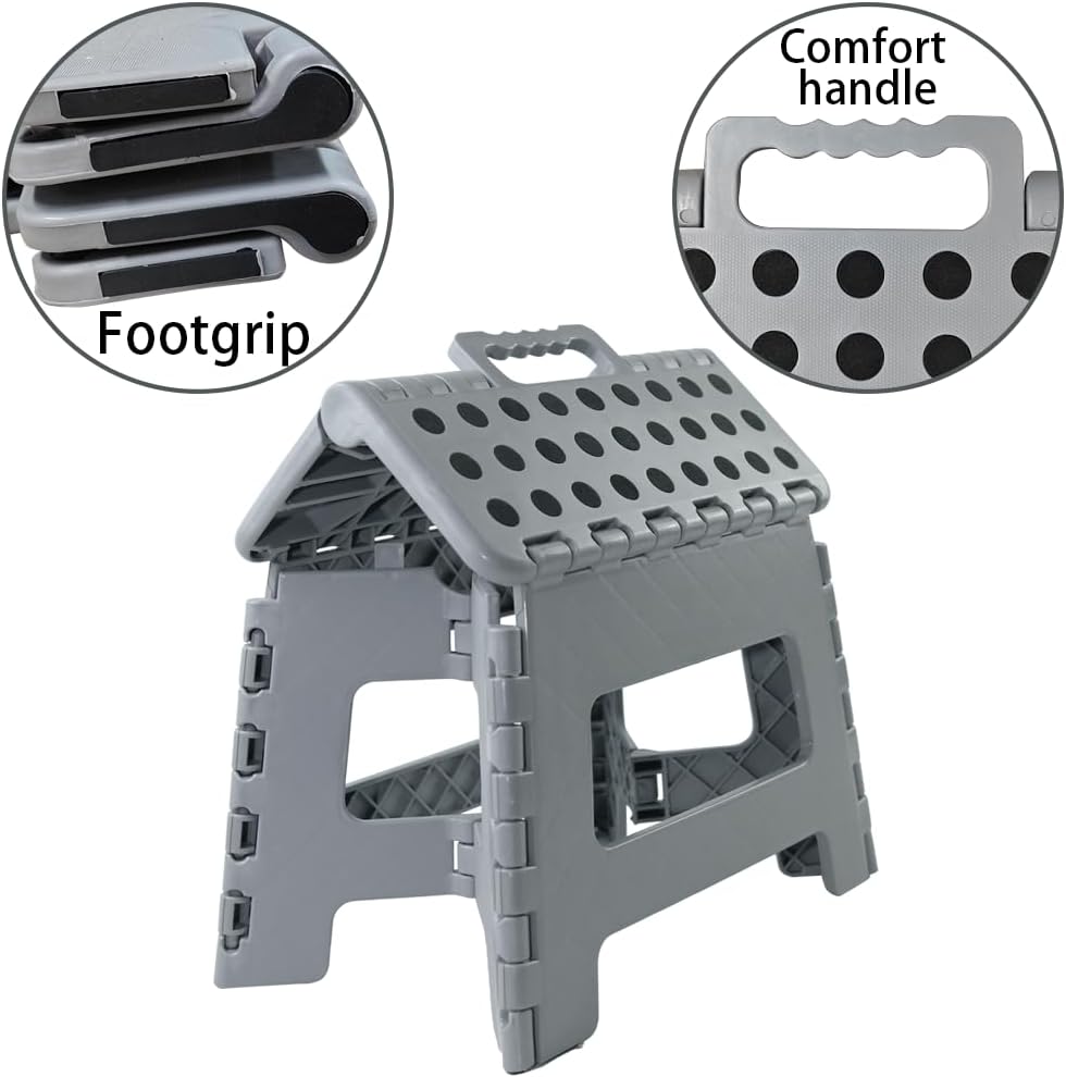 Armo - Tabouret pliable avec poignée - compact, 150 kg max, gris