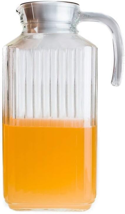 Luminarc - Quadro (Arcoroc) - 1,7L - pichet réfrigérateur, couvercle blanc, lot de 2