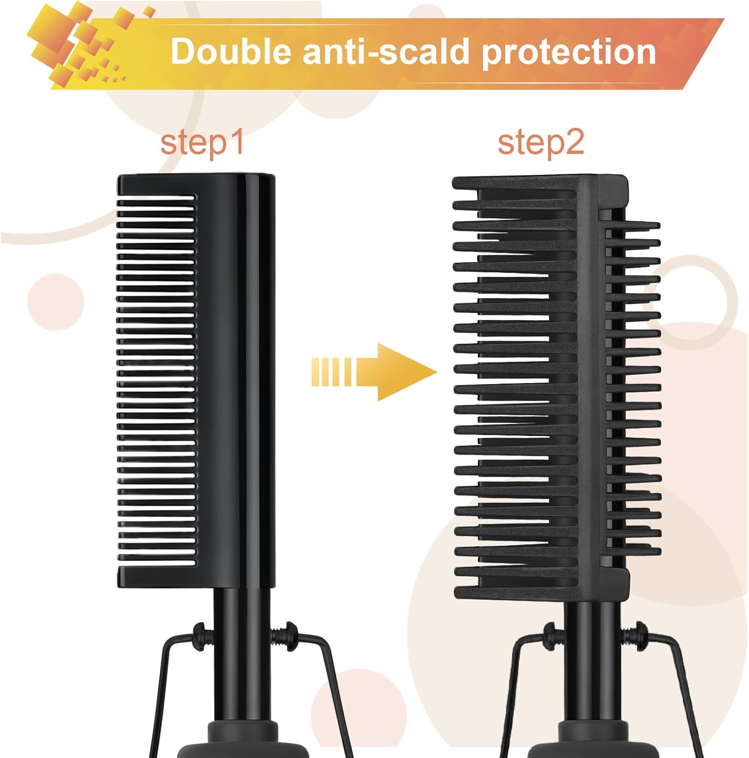 Flintronic - Peigne chauffant 2 en 1, céramique, 180°C, barbe et perruques