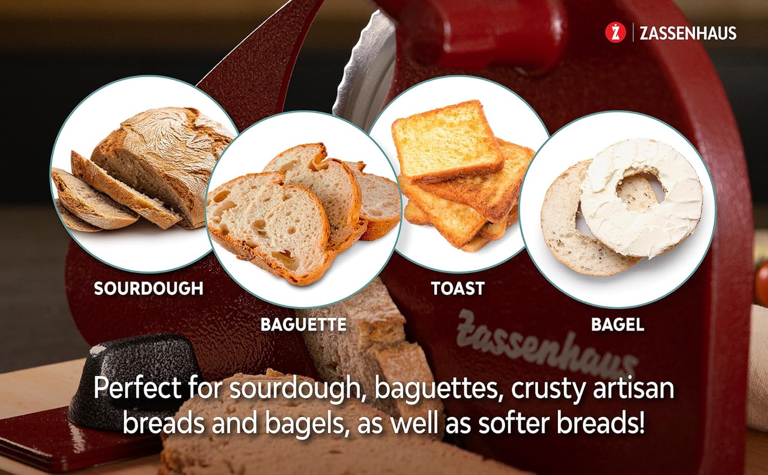 Zassenhaus - Classic trancheuse à pain inox 18/8, KP0000072075