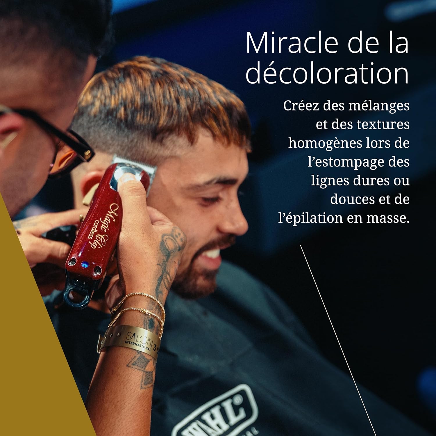 Wahl - Magic Clip Série - tondeuse sans fil, rouge, coupe précise