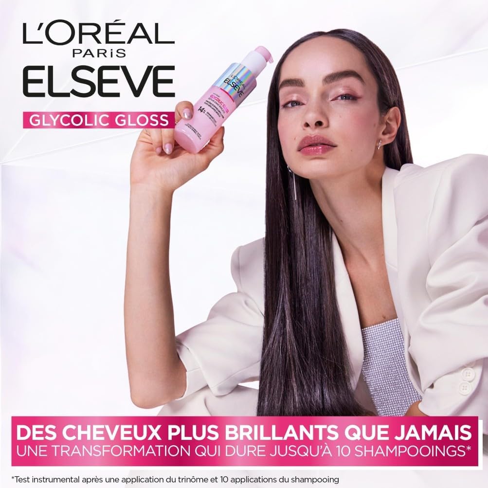 L'Oréal Paris - Elseve Glycolic Gloss - 150 ml - sérum brillance cheveux, acide glycolique