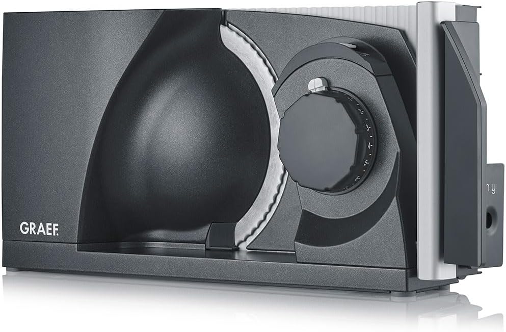 GRAEF - trancheuse universelle, compacte, lame 170 mm dentelée, épaisseur réglable, entièrement métallique, MT1006