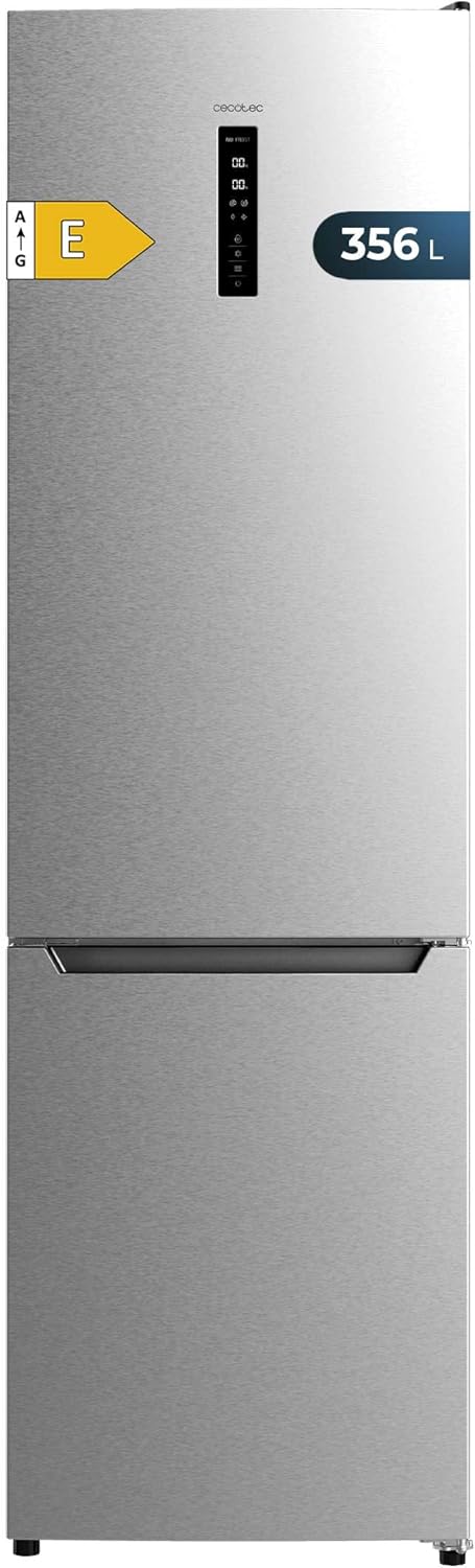 Cecotec - Bolero CoolMarket Combi 356 - 356L inox - No Frost, MultiAirFlow, congélation rapide, classe E