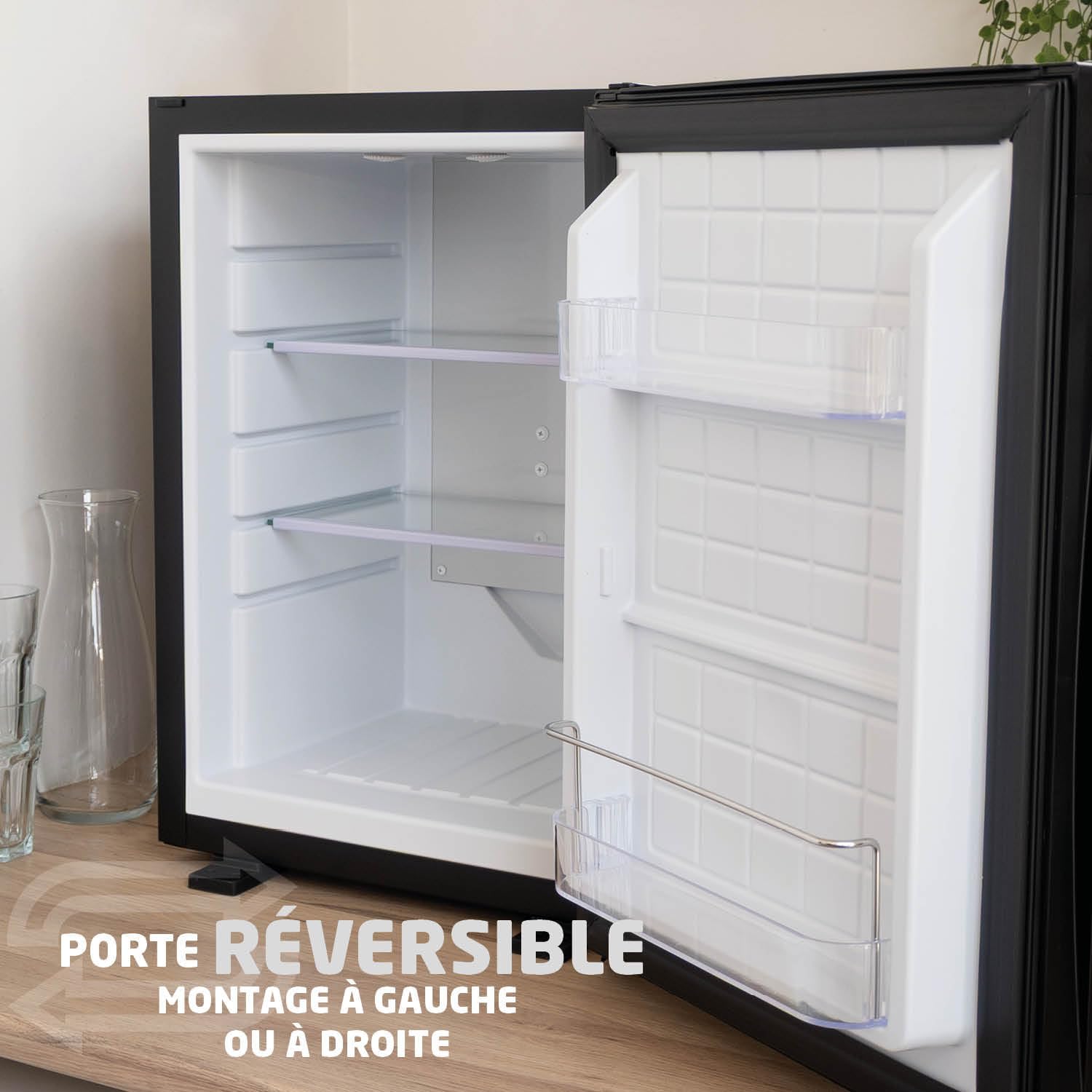BREND - mini réfrigérateur 30L, porte réversible, table-top, BR-2225