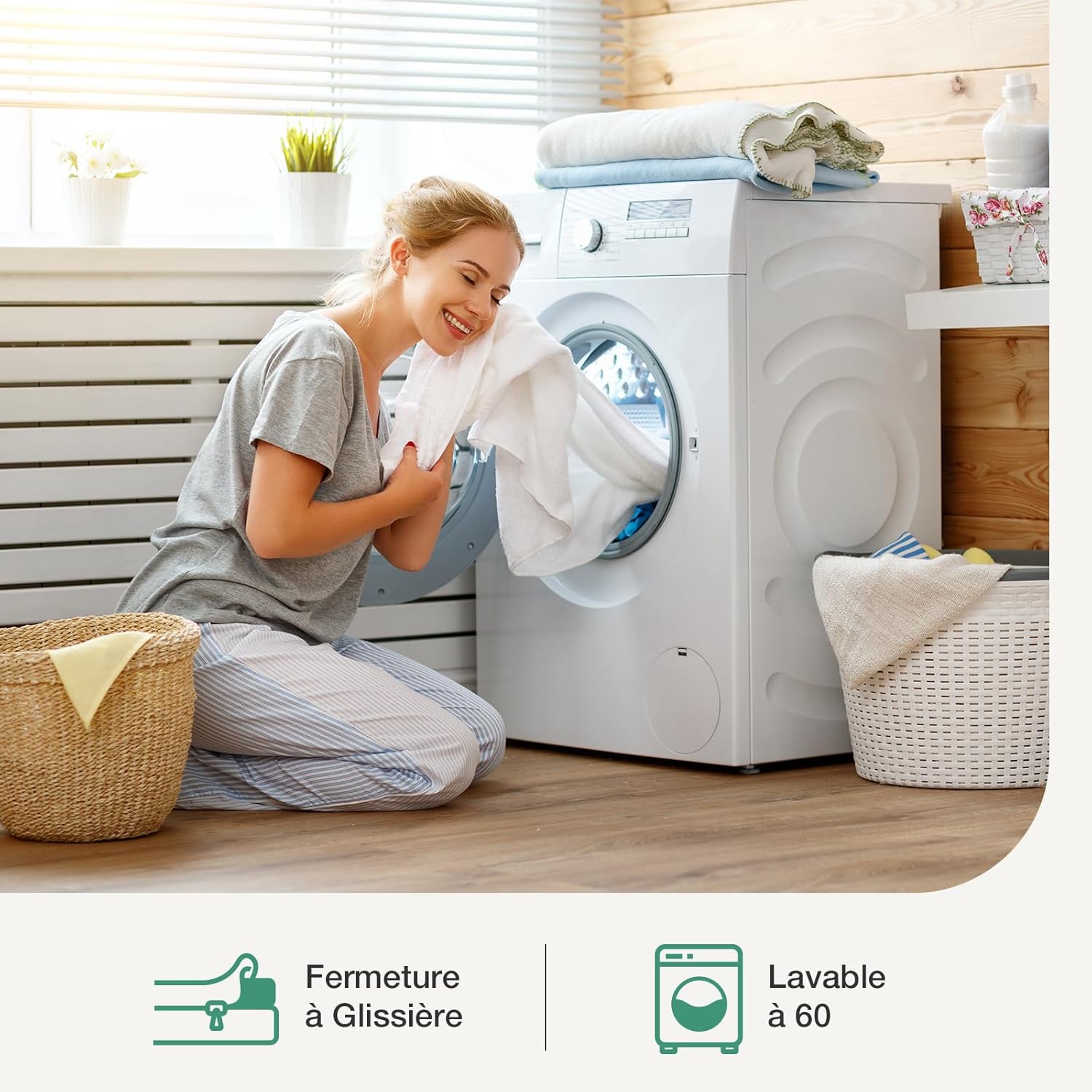 Novilla - surmatelas gel mémoire de forme - 140x200cm - 7.5cm, doux, antidérapant, lavable