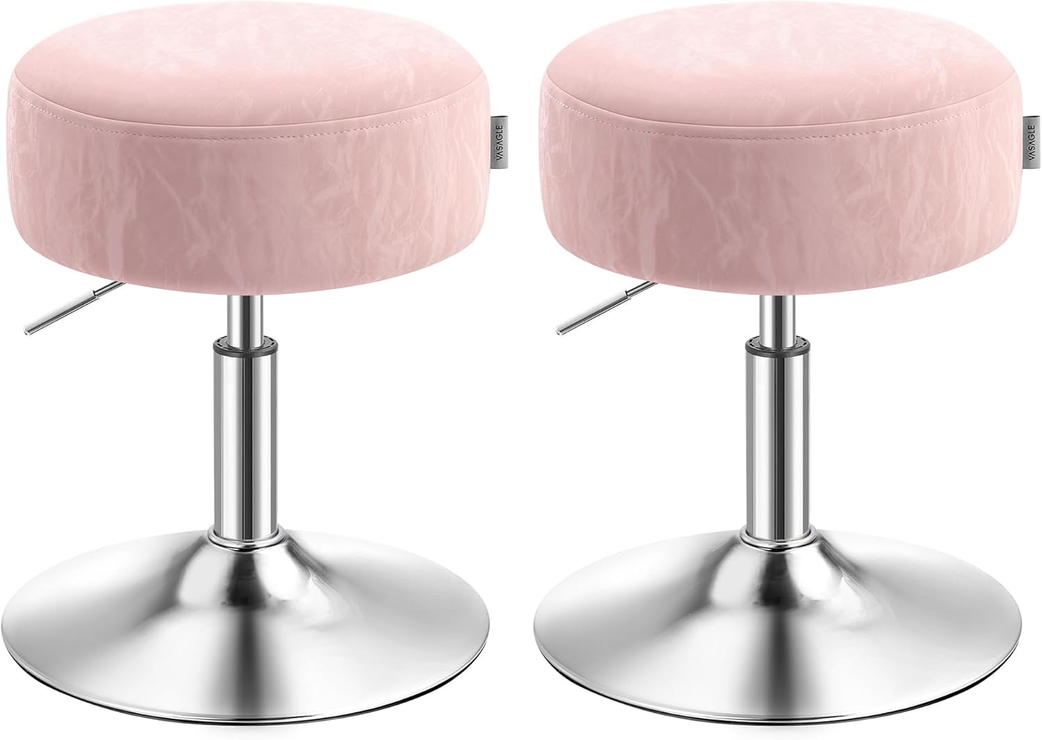 VASAGLE - tabourets de bar réglables, PU rose, pivotants, épais - ZH2504013