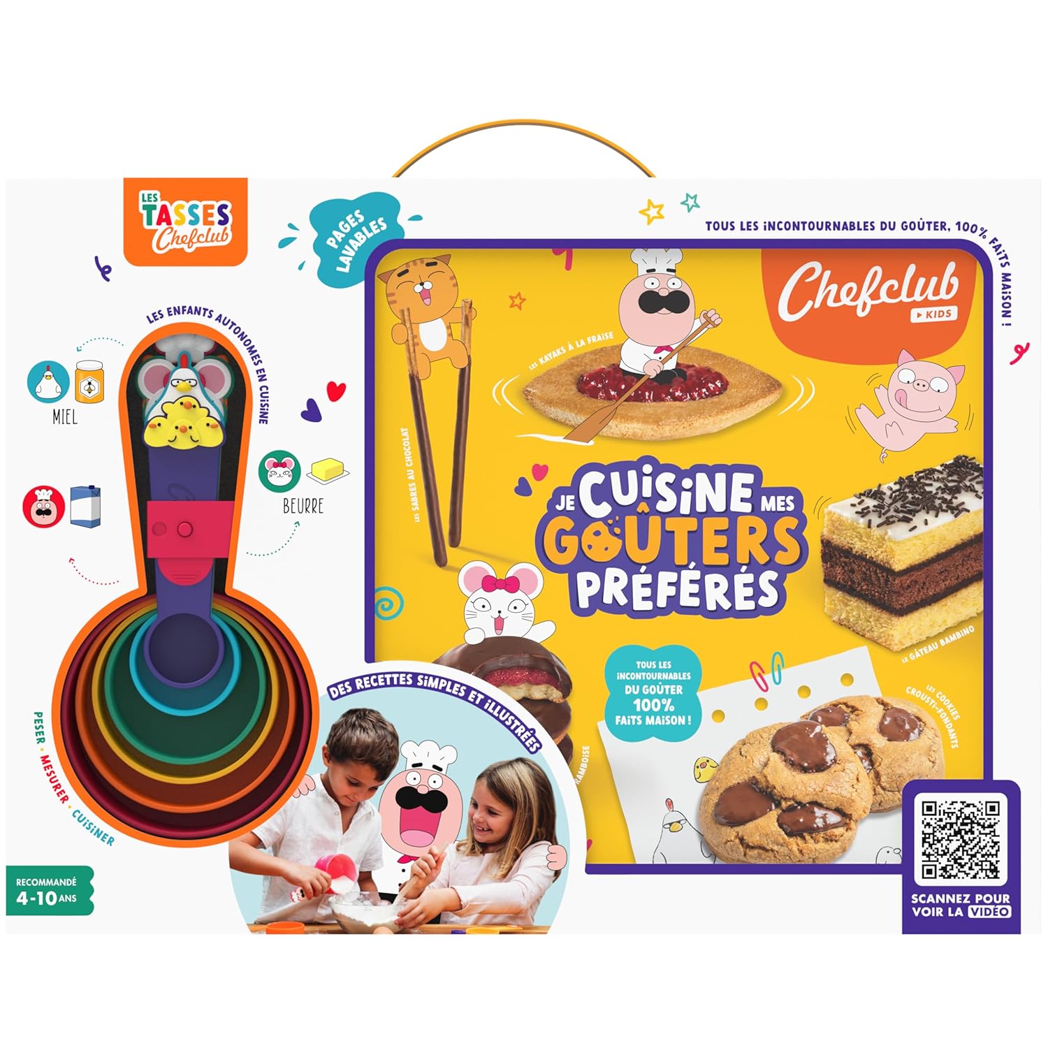 Livre de recettes - Goûters faits maison - coffret créatif - Pâtisserie enfant