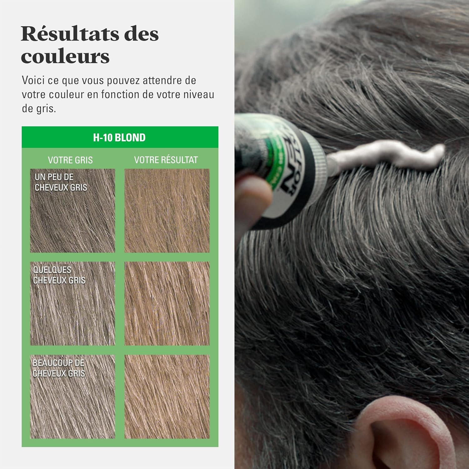 Just For Men - teinture cheveux homme - semi-permanente, kératine, vitamine E, blonde, sans ammoniaque - H10