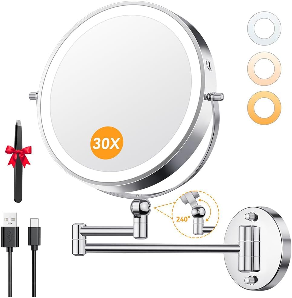 Auxmir - miroir mural double face 9