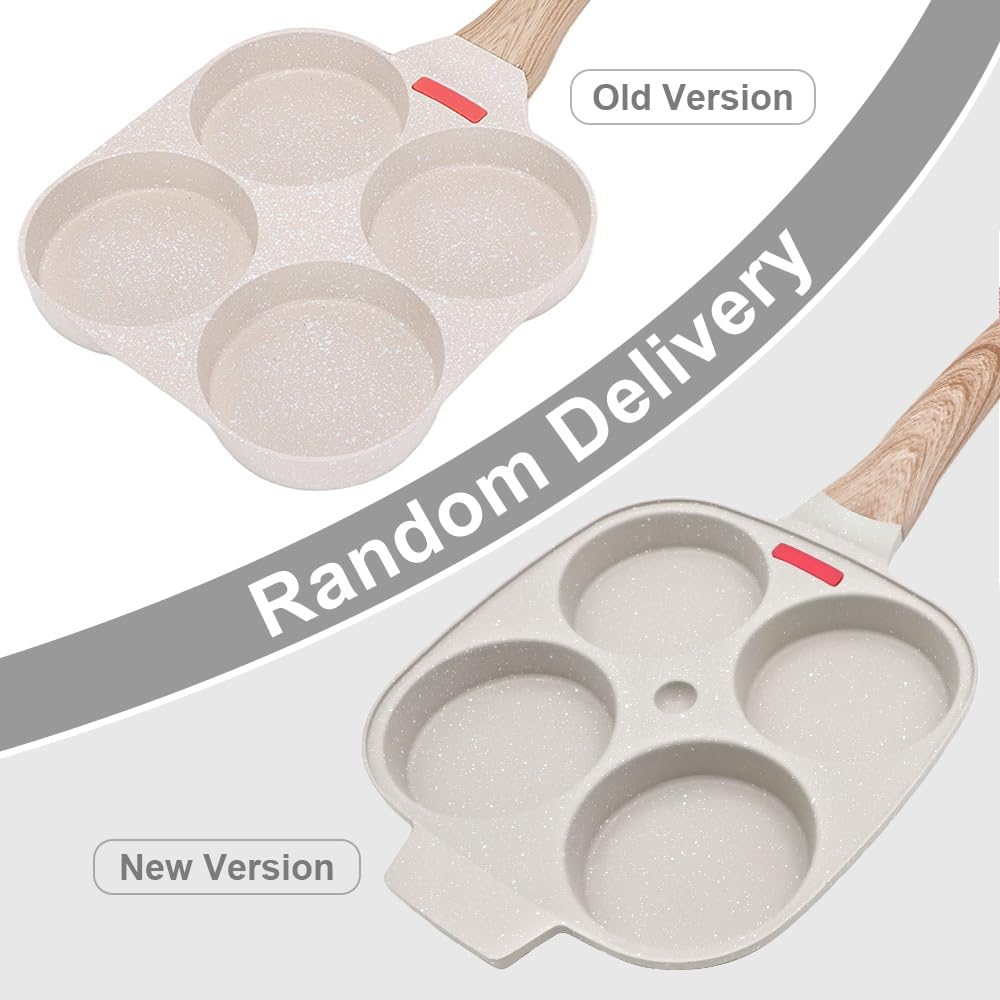 Poêle à pancakes - 4 emplacements - aluminium antiadhésif - blanc