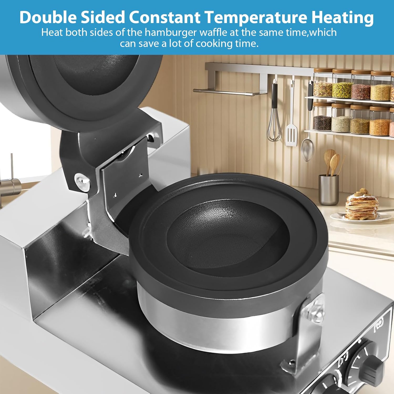 Machine à burger - presse panini, réglable 50-300°C, minuterie 5 min, UFO