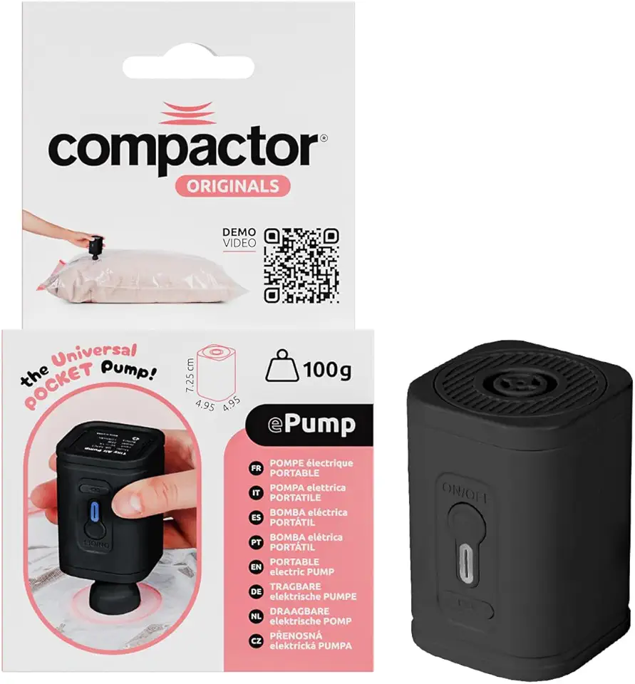 Compactor - Pompe électrique portable - compacte - USB rechargeable, puissante