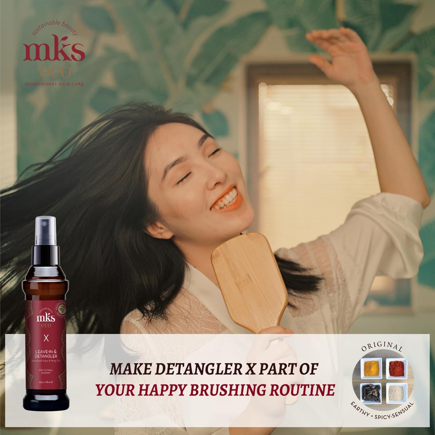 Earthly Body - MKS eco X - 120 mL - spray démêlant argan chanvre vegan