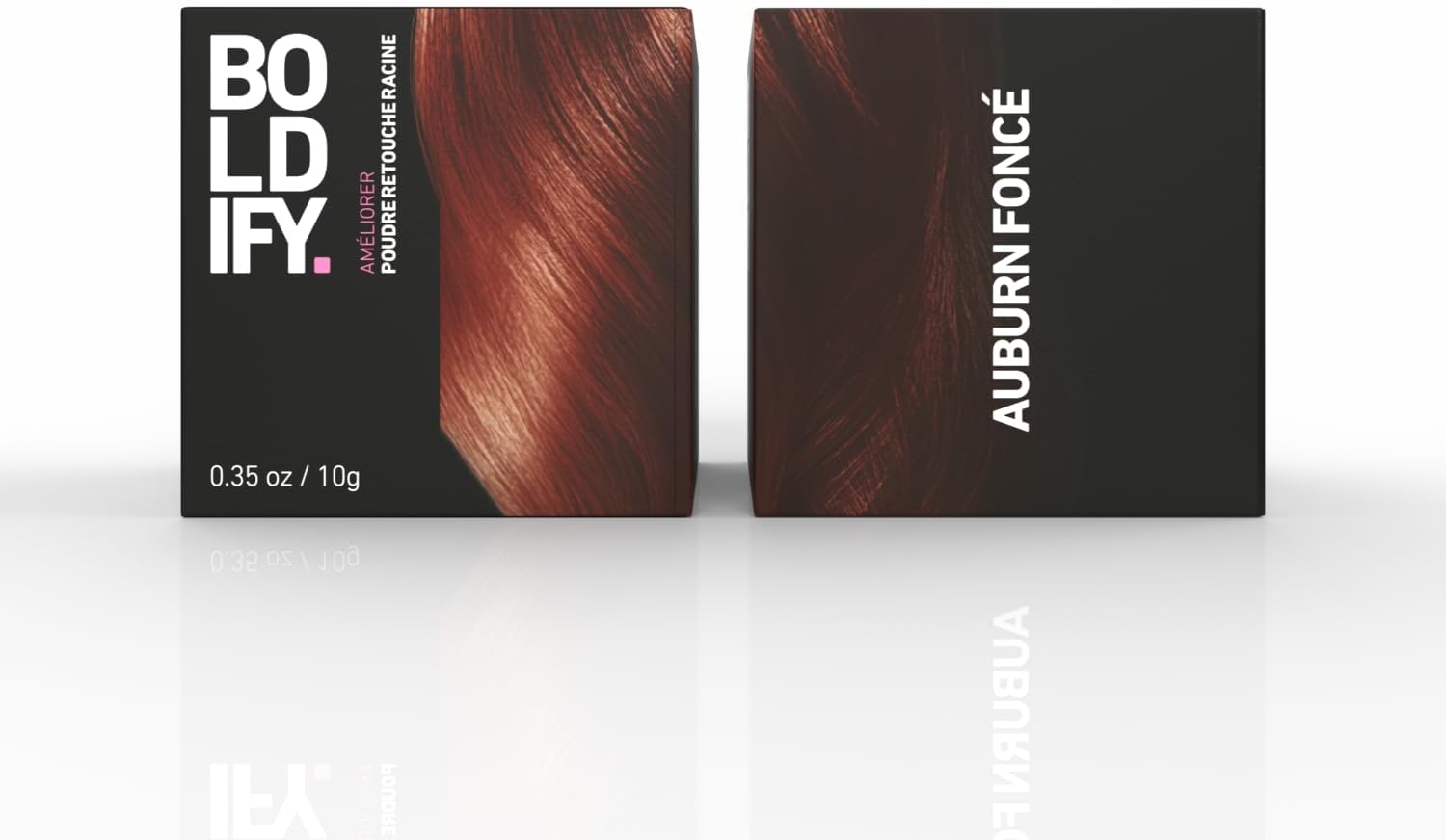 BOLDIFY - Poudre Racine cheveux Auburn Moyen - 10g - retouche et camouflage cheveux gris