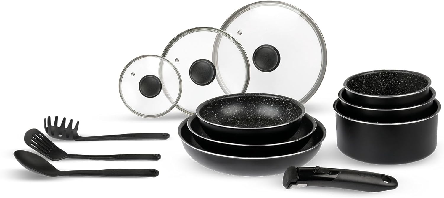 Sitram - batterie cuisine aluminium 13 pcs, manches amovibles, induction - 713501