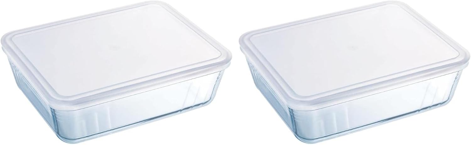 Pyrex - Cook & Freeze - 27x22 cm - plat rectangulaire avec couvercle, lot de 2