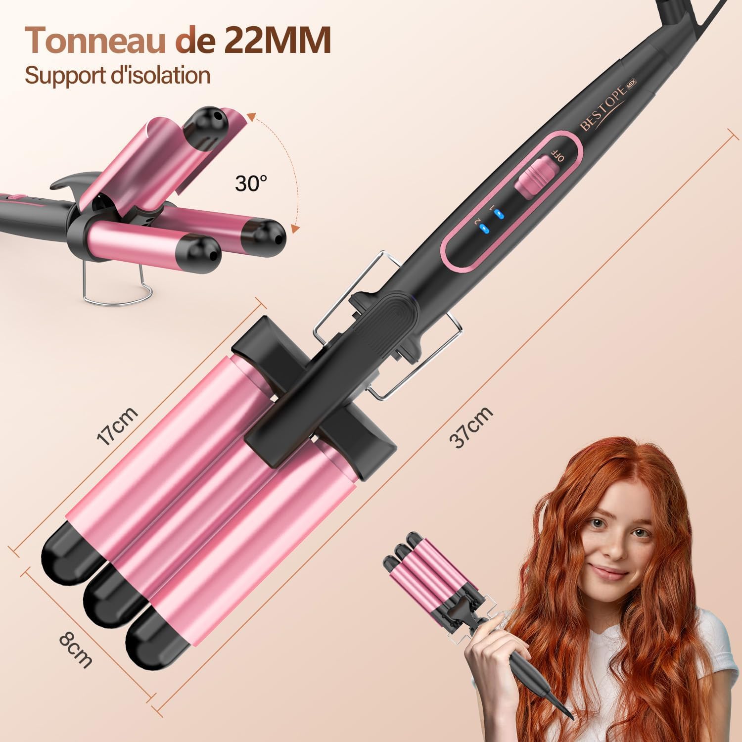 BESTOPE - Boucleur 3 Tête - 22mm - 2 températures, chauffe rapide