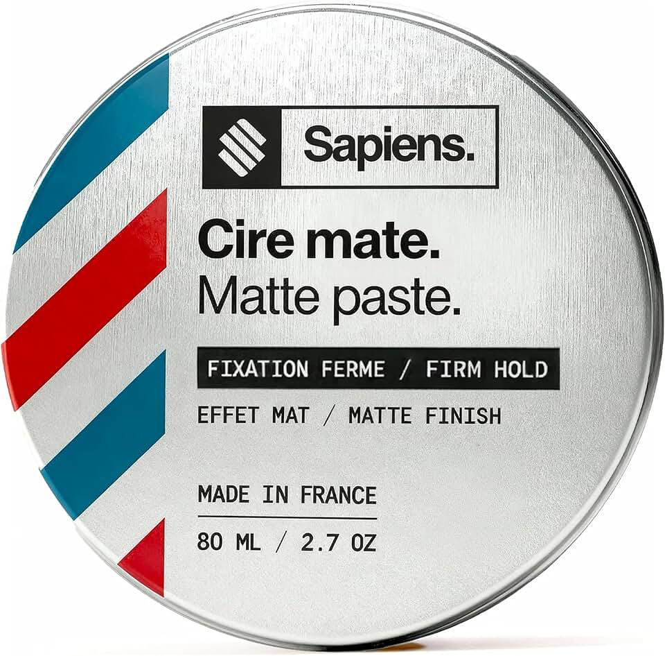 Sapiens - cire cheveux homme 80ml - effet mat, tenue longue, parfum mentholé
