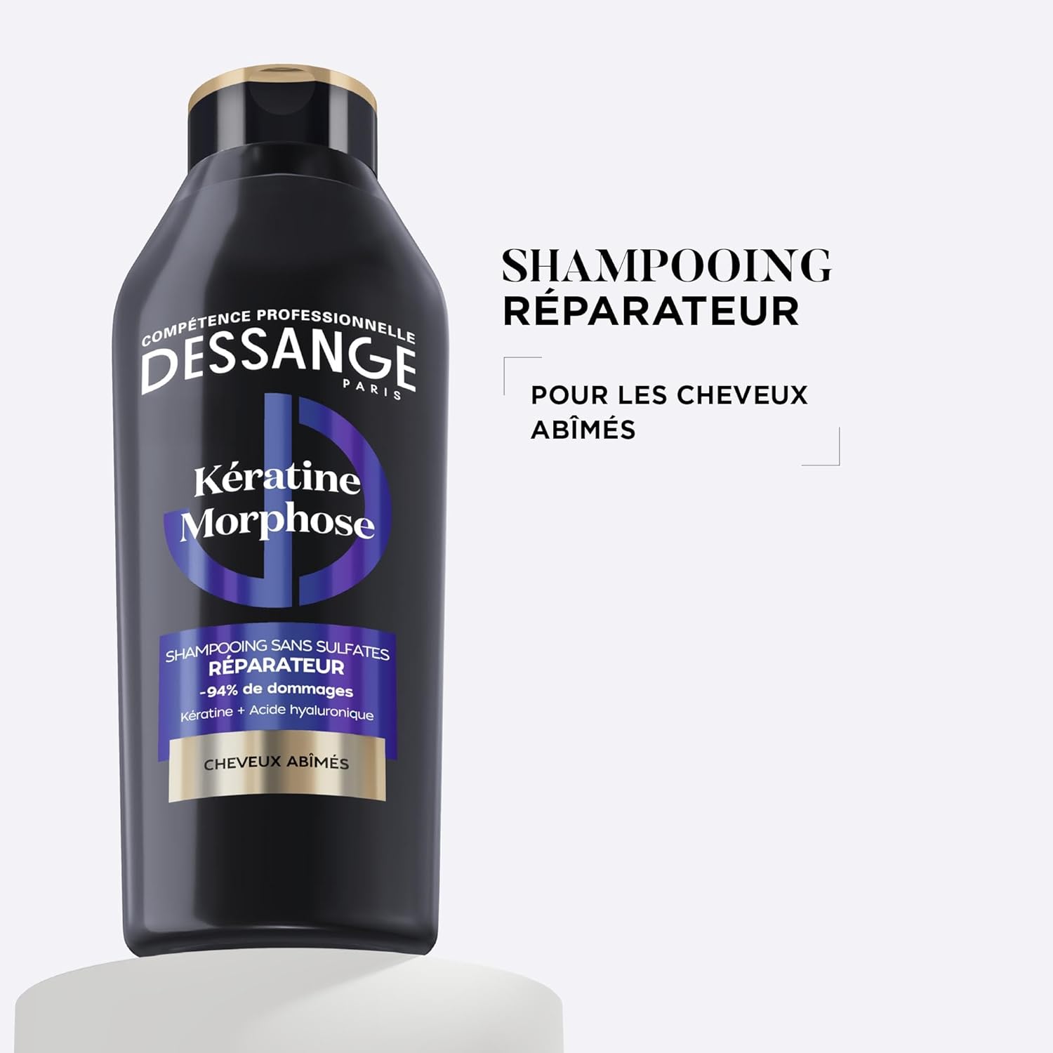 DESSANGE - Routine Kératine Morphose - 280ml/280ml/50ml - Répare et scelle la fibre, cheveux secs