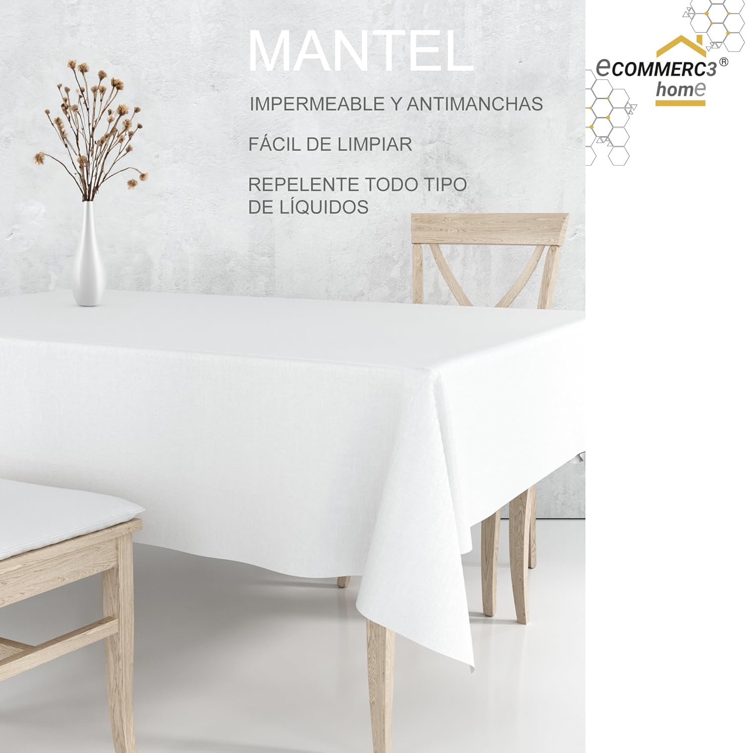 Nappe en toile cirée - rectangulaire 100x140 cm - anti-taches, imperméable