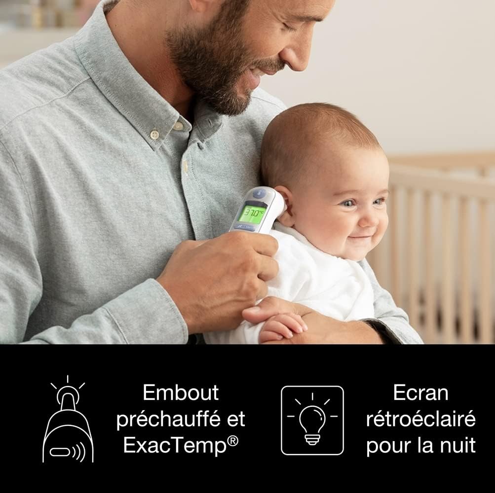 Braun - ThermoScan 7 - Thermomètre auriculaire précis bébé adulte