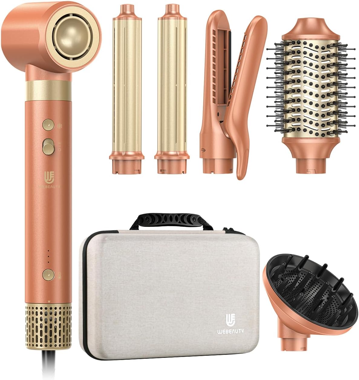 webeauty - Double Tension 7in1 - 1400W - séchage rapide, ions négatifs, brosse multifonction, 110000TR/Min
