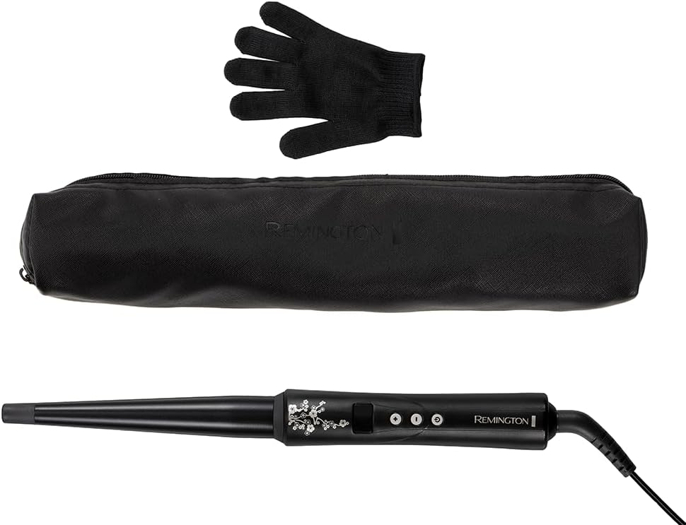 Remington - Fer à boucler conique 13-25mm - céramique perle, écran LCD, 130-210°C, gant - CI951