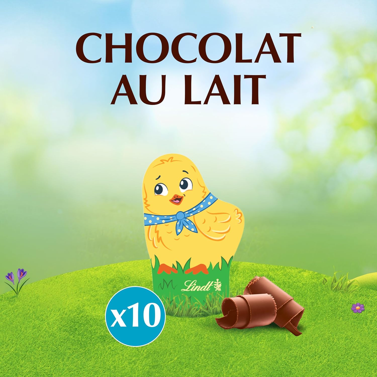 Lindt - Mini-Moulages Poussin - 120g - Chocolat au lait, idéal Pâques