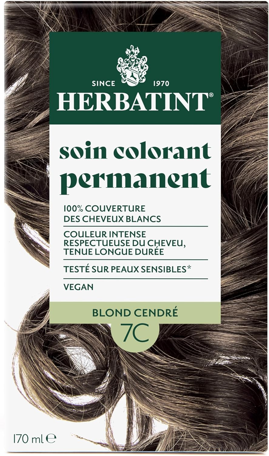 Herbatint - Soin Colorant 170ml - Blond Cendré, sans ammoniaque, 7C