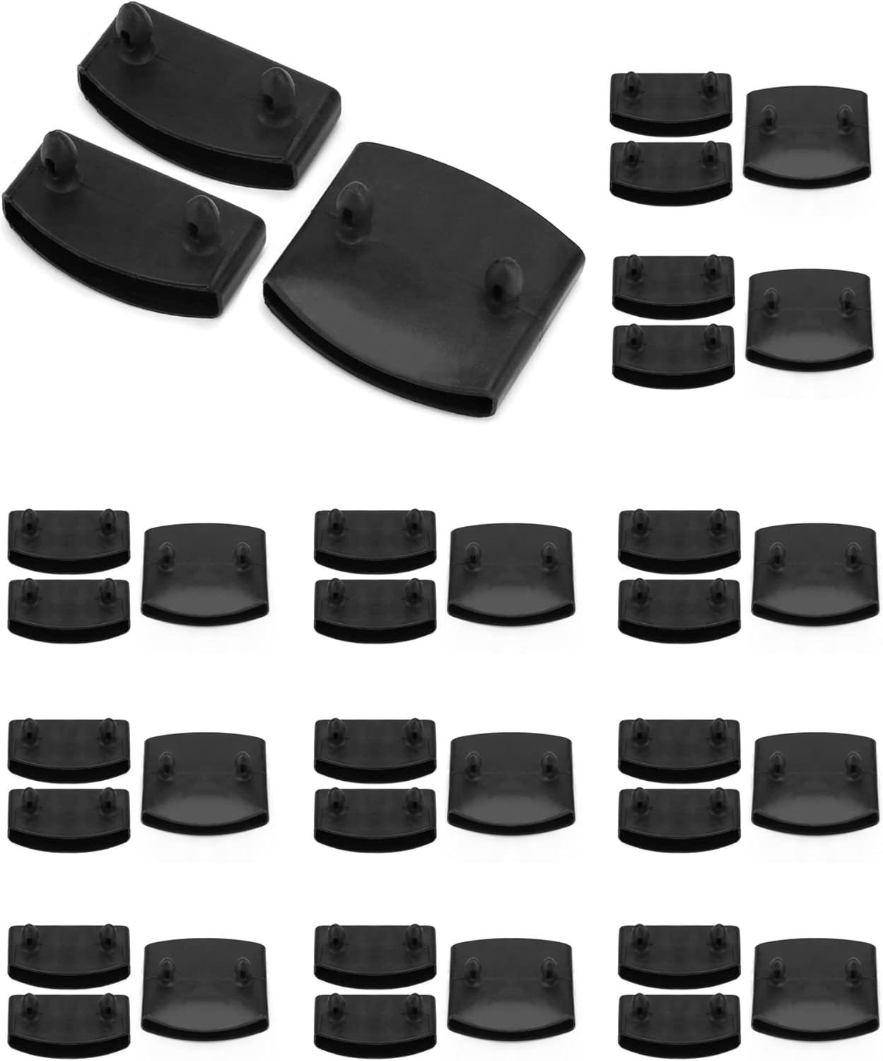 QWORK - Capuchons et supports pour lattes 5,5x9mm - lot de 36 pièces - remplacement plastique