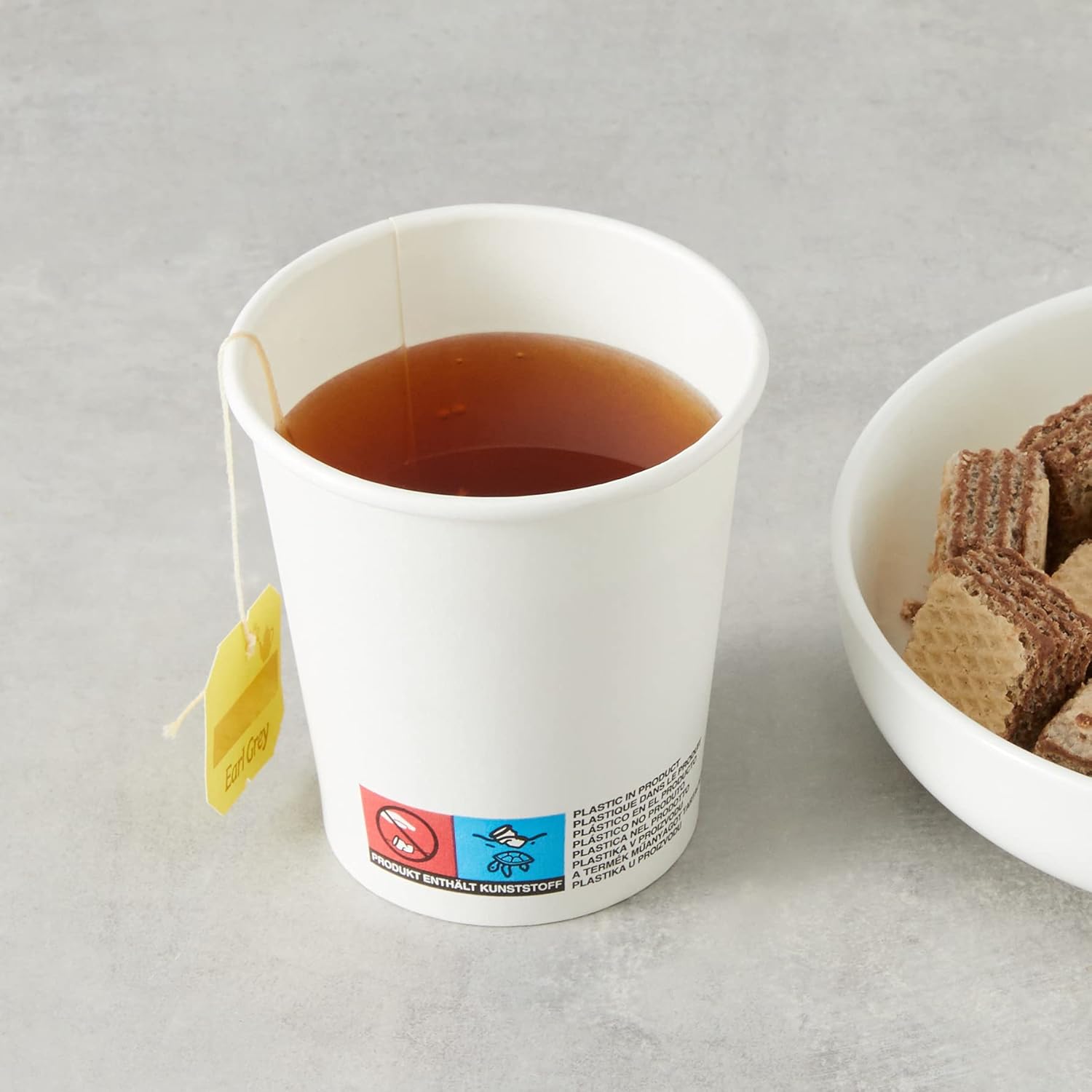 Amazon Basics - Gobelets carton 207ml - 150 unités, blanc, usage boissons chaudes