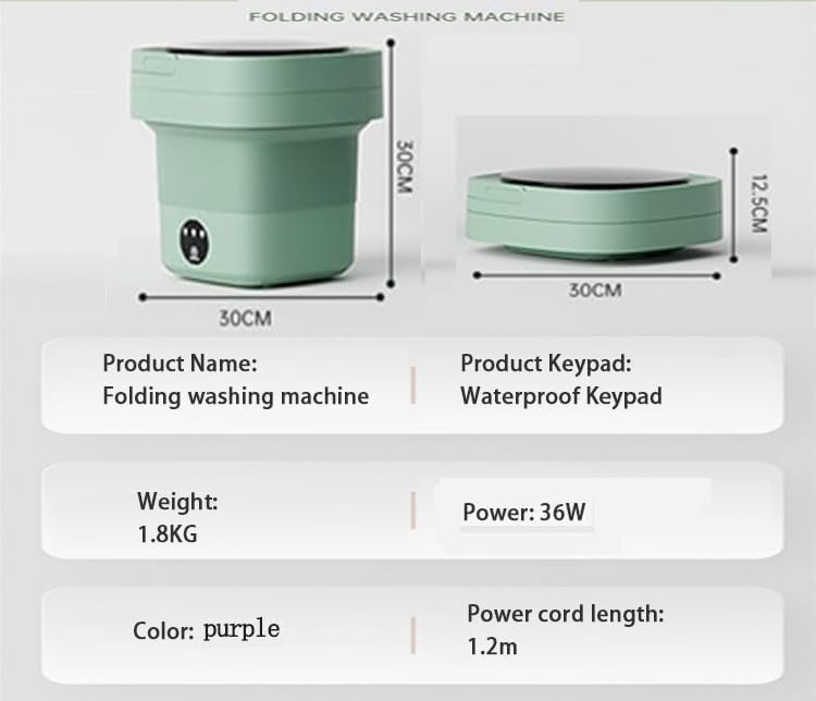 Machine à laver portable 12L - mini, compacte, bébé, camping, pourpre